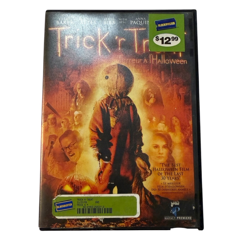 👻4/$20 Trick 'r Treat DVD Blockbuster Horror Halloween Movie